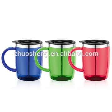 caneca de escritório plástico inox com tampa plástica BG002